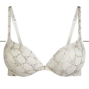 Skims Ultimate Tear Drop Push Up Bra 36D in snake skin